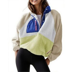 Fleece Pilates/Yoga Half Zip Jacket Colorful